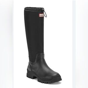 Hunter Wendy Black Tall Rain Boots 9US